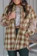 Brown Brown Brown Oversize Plaid Flannel Shacket