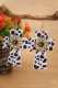 Cow Leopard Sunflower Cross Earrings