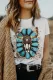 Turquoise Graphic Print Short Sleeve T-shirt