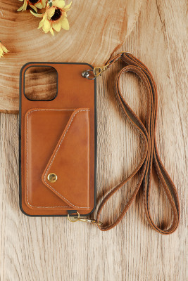 Brown Coin Purse Mobile Phone Case for iPhoneXNUMX