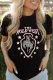 Black The Wild West Leopard Cowboy Graphic T Shirt