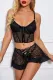 3cps Floral Lace Cami Skirt Set with Thong