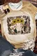 Khaki Western Sunflower Leopard Steer Head Print Graphic Tee
