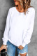 White Plain Crew Neck Pullover Sweatshirt