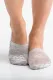 Gray No-Slip Floral Lace Sneaker Socks