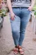 Sky Blue High Rise Skinny Plus Size Jeans