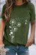 Green Crew Neck Dandelion Print T-shirt