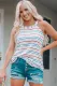 Colorful Striped Halter Tank Top