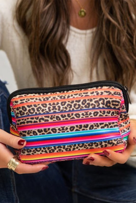 Multicolor Serape Leopard Make up Storage Bag 14*19CM LC003572-22