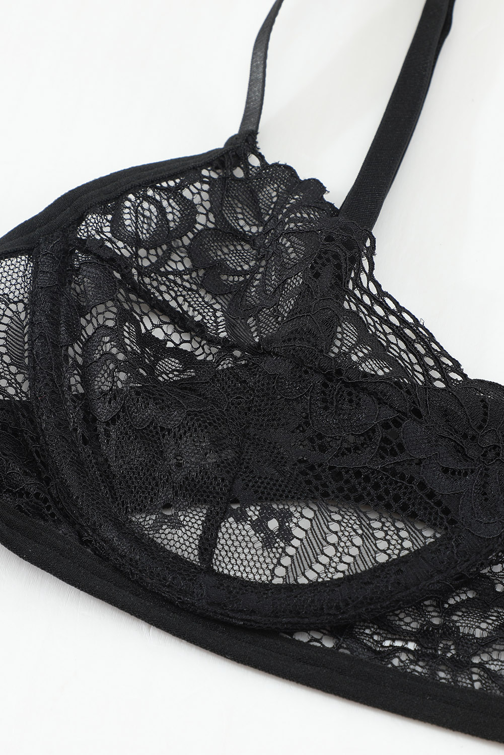 US$ 4.37 Drop-shipping Black Blossom Balcony&Thong for Women