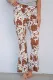 Brown Cow Print High Waisted Flared Pants