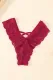 Wine Fiery Red Crisscross V Shape Women's Underwear