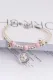 Pink Immortal Dried Flower Pendant Beaded Bracelet