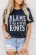Black Blame It All On My Roots Graphic Tee