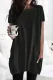 Black Casual Oversize T-shirt with Pockets