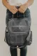 Gray Vegan Leather Convertible Backpack