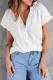 White Embroidered Eyelet Cap Sleeves Top
