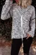 Gray Drawstring Cowl Neck Drop Shoulder Pullover Sweatshirt