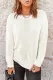 Beige Oversize Knitted Drop-shoulder Sleeve Sweater