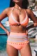 Pink Mesh Insert High waisted swimsuits