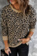 Sweatshirt i leopardtrøje med slidser