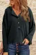 Black Buttoned Loose Long Sleeve Shirt