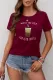 Wine Fiery Red NEVER TOO COLD FOR ICED COFFEE T-shirt