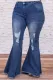 Blue Blue Plus Size Distressed Bell Bottom Jeans