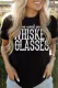 Black Whiskey Glasses Graphic Tee