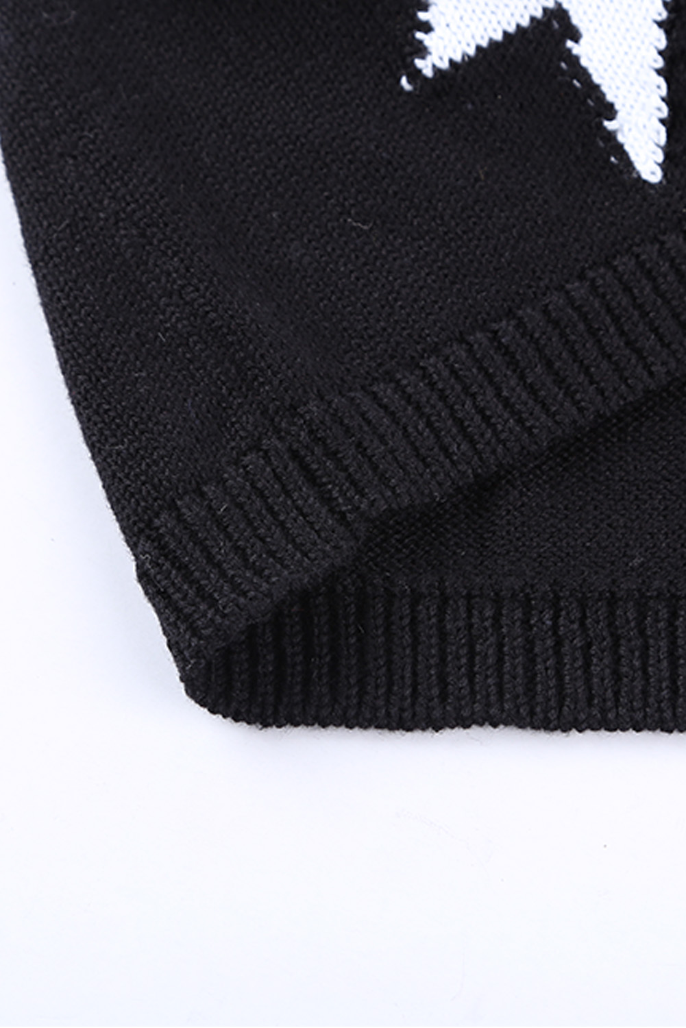US$ 7.36 Drop-shipping Black Lightning Print Knit Vest for Women