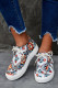Multicolor Aztec Pattern Lace-up Sneakers