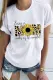 Leopard Sunflower Mom Slogan Letters Graphic Tee