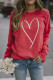 Red Valentine's Heart Print Sweatshirt