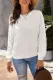 White Bubble Sleeve Cropped Knit Sweater