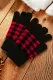 Winter Plaid Knitted Gloves