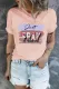 Pink Just PRAY Color Block Short Sleeve Graphic Tee
