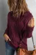 Wine Oversize Thick Pullover Sweater