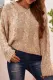 Apricot Drop Shoulder Loose Sweater with Hooded