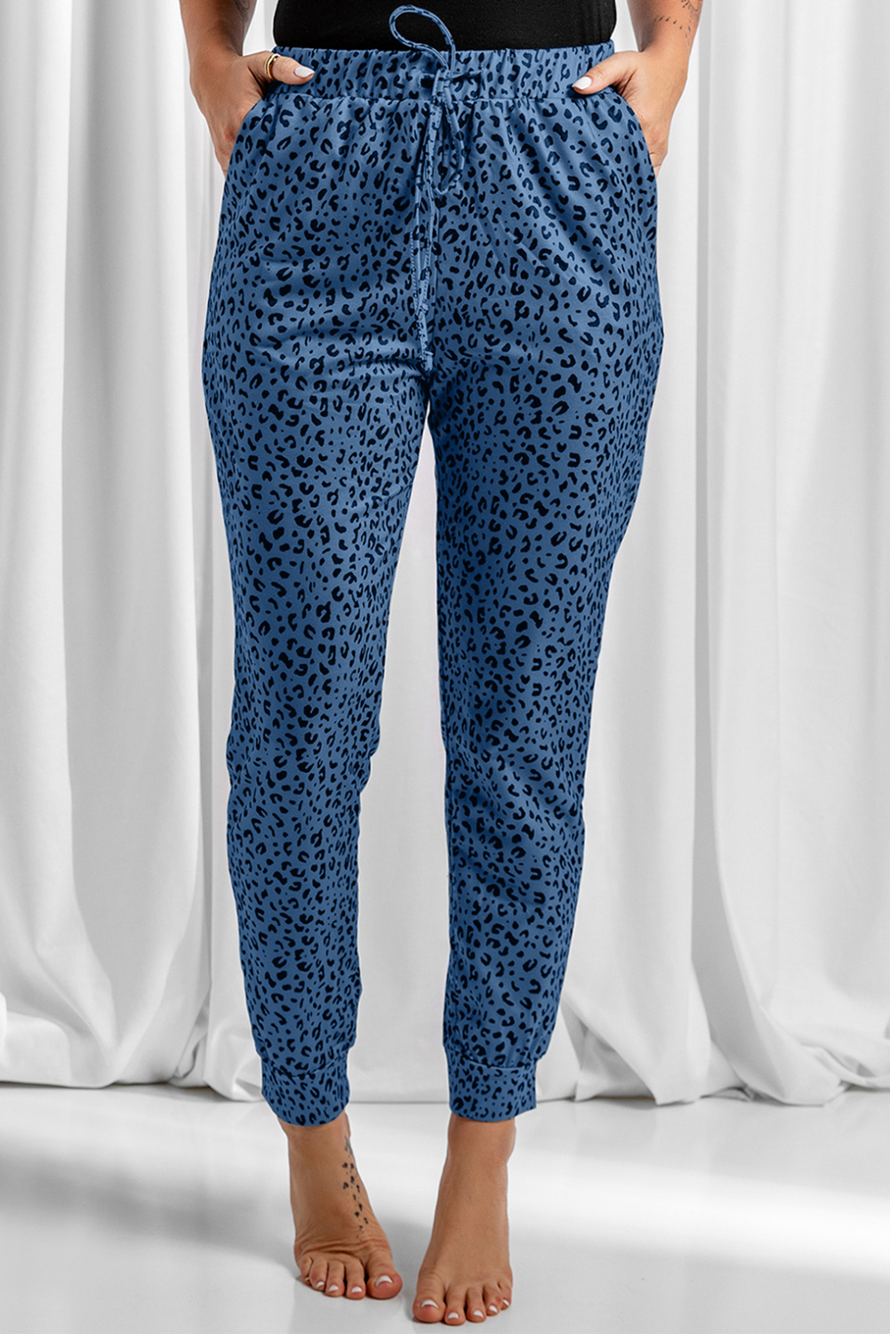 breezy leopard joggers