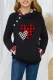 Kids Plaid Heart Graphic Double Hooded Sweatshirt