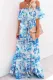 Floral Printed Off-the-shoulder Tiered Maxi Dress