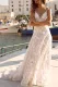 White 3D Lace Motifs Ceremony Maxi Dress