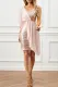 Pink Chiffon Detail Sequin Dress