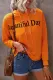 Orange Beautiful Day Letters Graphic Hoodie
