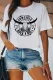 White COWGIRLS ROCK & ROLL Steer Head Graphic Loose Tee