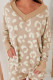 Animal Print Two-piece Long Sleeve and Shorts Lounge Set