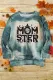 Green MOMSTER Bleach Graphic Print Long Sleeve Top