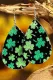 Green St. Patrick's Day Shamrock Earrings