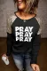 Pray Graphic Sequin Pullover Top
