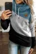 Colorblock Cowl Neck Pullover Hoodie